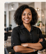 Illustrative business owner portrait